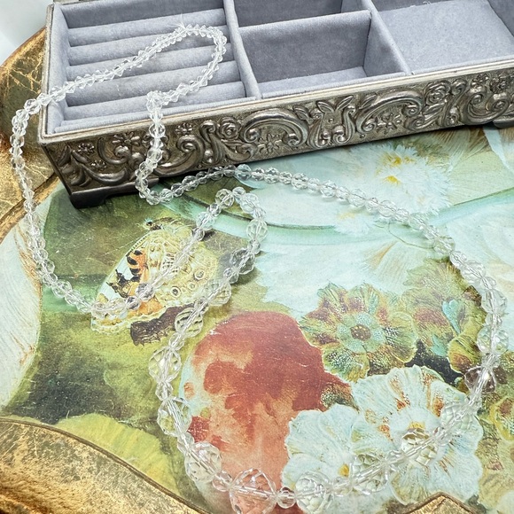 Vintage Deco Crystal Clear Necklace - Picture 17 of 17